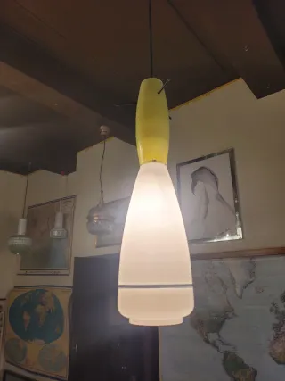 Lampada sospensione Vistosi anni '60 vetro
