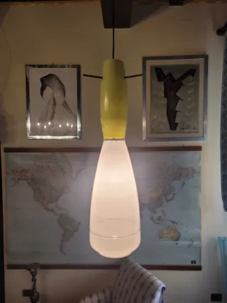 Lampada sospensione Vistosi anni '60 vetro