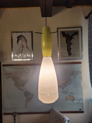 Lampada sospensione Vistosi anni '60 vetro