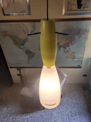 Lampada sospensione Vistosi anni '60 vetro