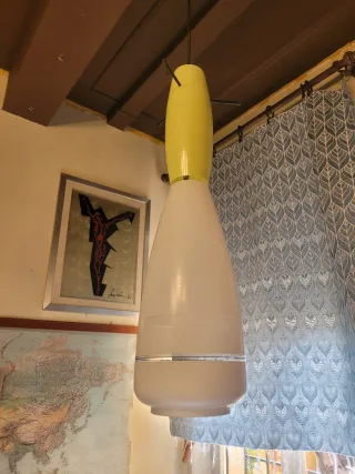 Lampada sospensione Vistosi anni '60 vetro