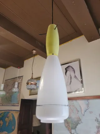 Lampada sospensione Vistosi anni '60 vetro
