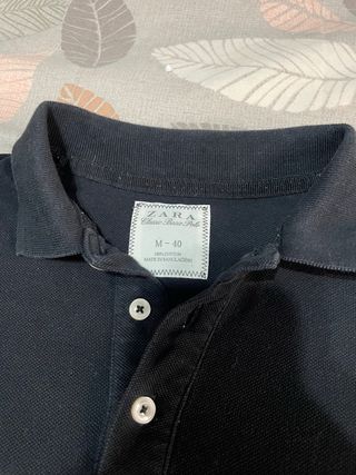 Polo Zara Negro Talla M