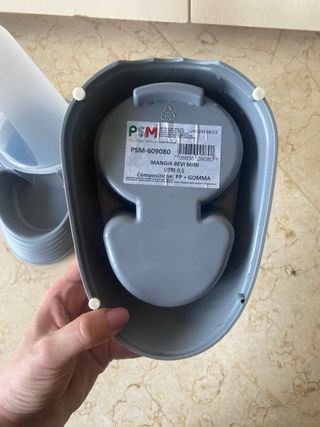 Dispenser Ciotola Cane Gatto Grigio