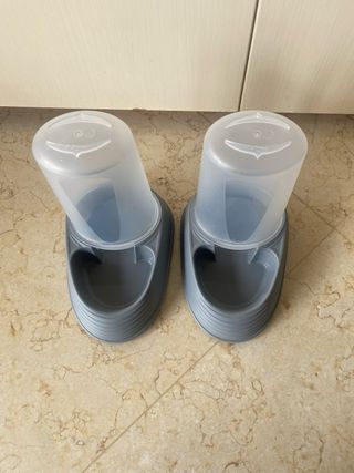 Dispenser Ciotola Cane Gatto Grigio