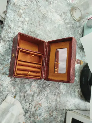 Mini joyero cuero sintético de serpiente