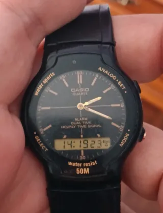 Reloj Casio Analógico Digital Negro