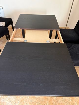Mesa comedor extensible IKEA madera negra