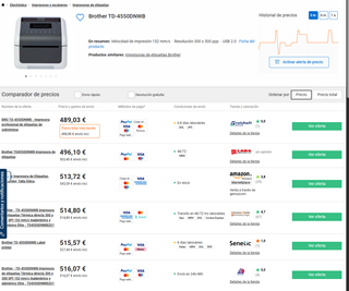 Impresora Térmica Brother TD-4550DNWB