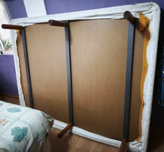 Colchón viscoelástico y base tapizada 150x190 Dorm