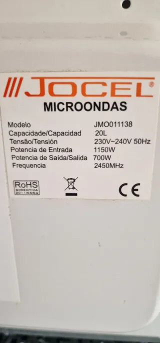 Microondas Jocel Blanco