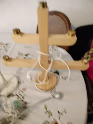 Lámparas Ikea Madera y Plata