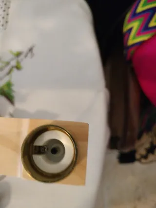 Lámparas Ikea Madera y Plata