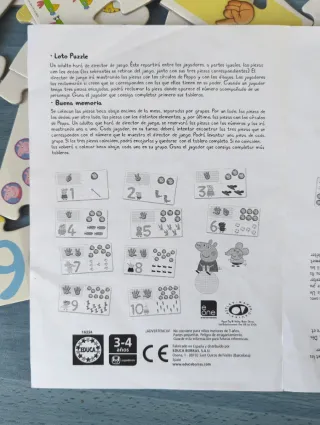 Puzzle Peppa Pig Números 3-4 años