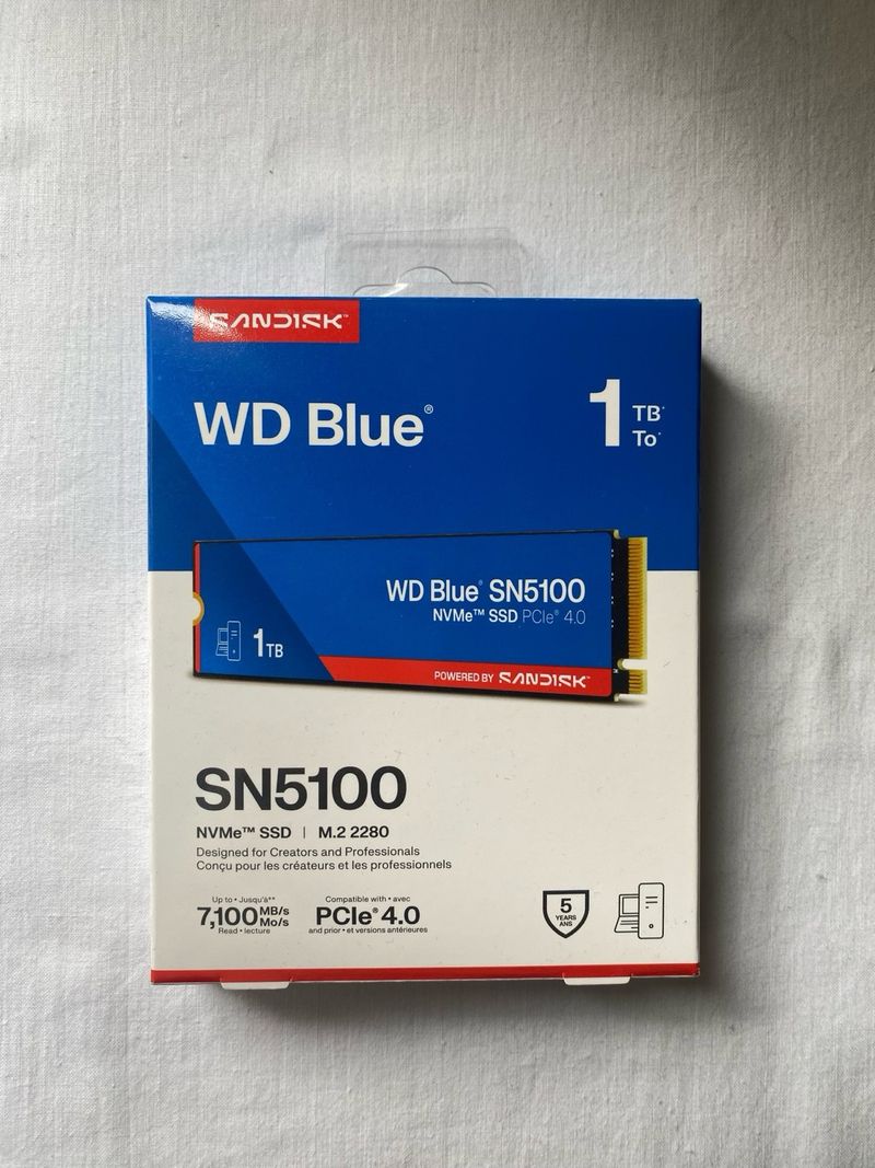 WD Blue SN5100 SSD 1TB NVMe PCIe 4.0 PRECINTADO afbeelding 2