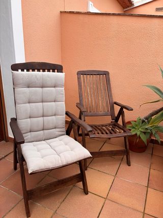 2 Sillas de Madera Reclinables IKEA