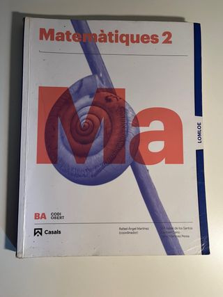 Libro Matemàtiques 2 bachillerato