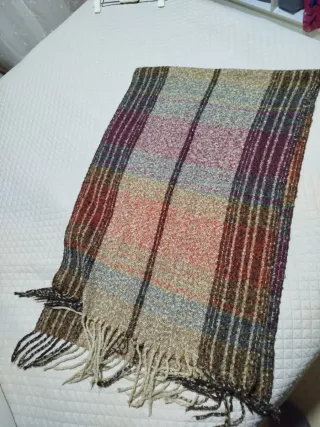 Bufanda de cuadros multicolor