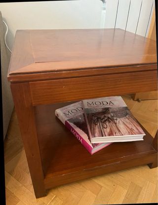 Conjunto Mesa baja y sillas Maciza Cerezo