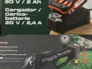 Tijeras Parkside + Batería y Cargador