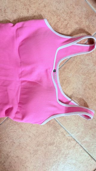 Mono rosa ajustado talla S