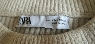 Jersey ZARA rayas beige y negro