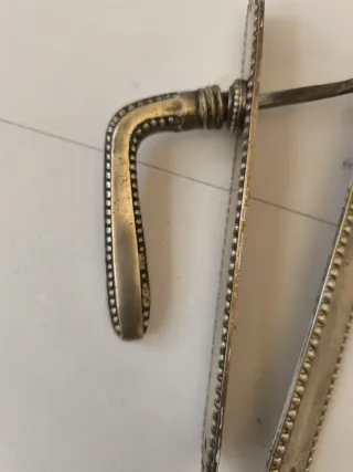 Lote 2 Juegos Manillas Latón Antiguos