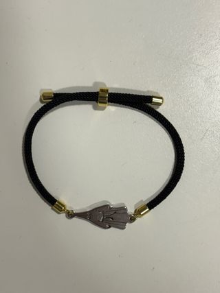 Pulsera negra cofrade acero unisex