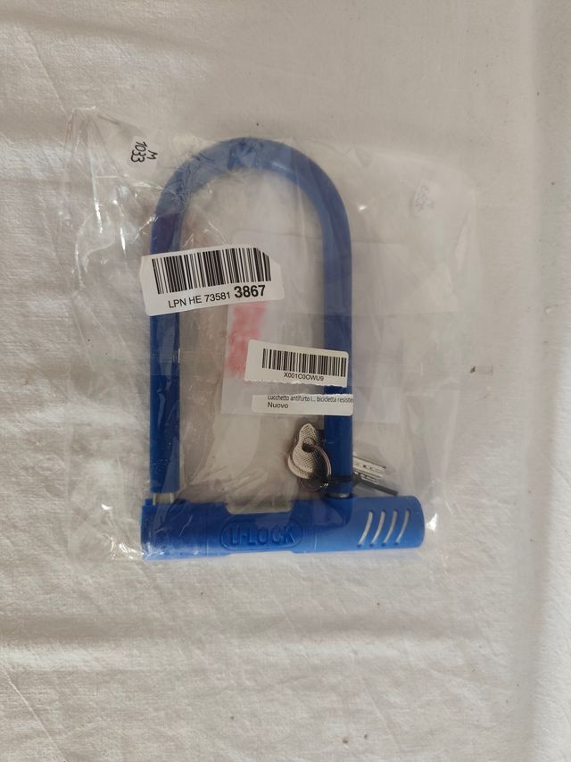 Candado U-Lock Azul para Bicicleta/Moto