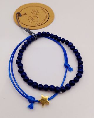 Braccialetti da donna blu con stella dorata