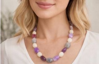 Collana fatta a mano perle acrilico