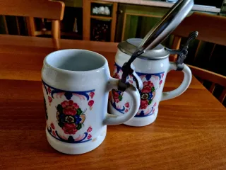 Coppia Boccali Birra Tedeschi Vintage