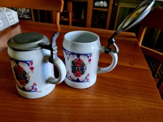 Coppia Boccali Birra Tedeschi Vintage