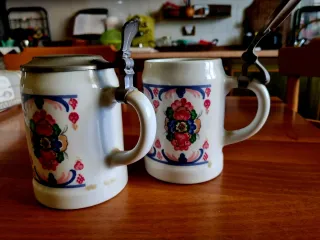 Coppia Boccali Birra Tedeschi Vintage