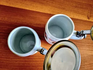 Coppia Boccali Birra Tedeschi Vintage