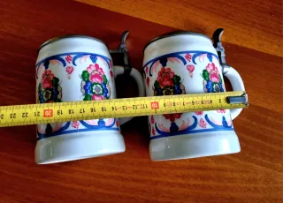 Coppia Boccali Birra Tedeschi Vintage