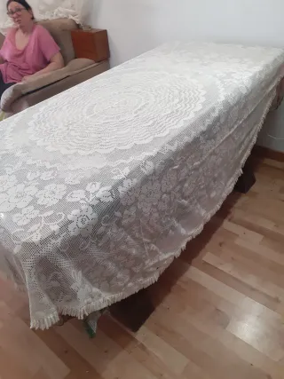 Mantel Crochet Mesa Artesanal MUY BARATA # OCASION