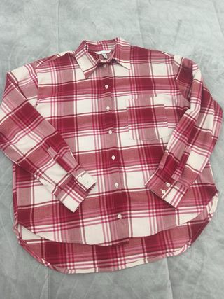 Camisa cuadros rosa y roja obersay
