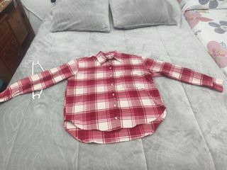 Camisa cuadros rosa y roja obersay
