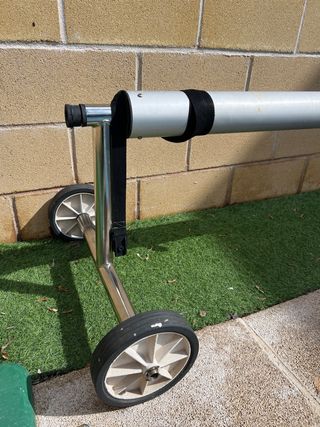 Enrollador Lona Piscina Metal y Plástico,