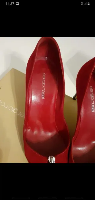 Sergio Rossi Decolté Rosse con Zip,vedi foto