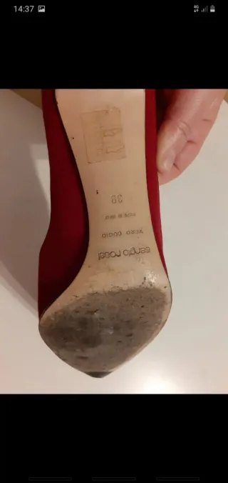 Sergio Rossi Decolté Rosse con Zip,vedi foto