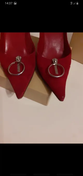 Sergio Rossi Decolté Rosse con Zip,vedi foto