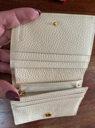 Portafoglio Coccinelle vera pelle beige