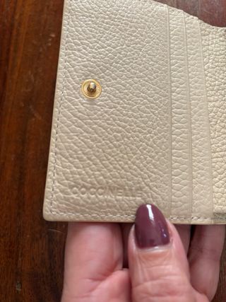 Portafoglio Coccinelle vera pelle beige