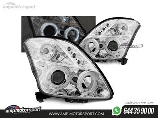 FAROS DELANTEROS OJOS DE ANGEL PARA SUZUKI SWIFT