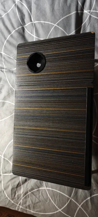 Mesita Plegable Cama Madera y Metal