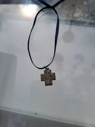 Colgante Cruz Chi Rho Plata
