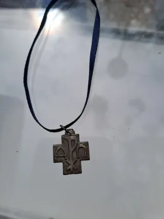 Colgante Cruz Chi Rho Plata
