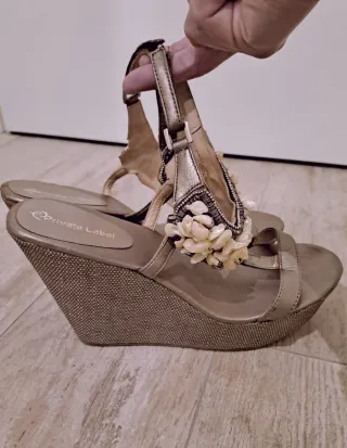 Sandali bronzo pelle madreperla